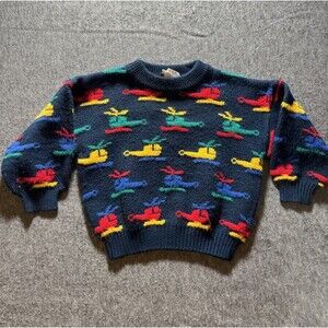 Vintage 90s Nordstrom Rack Sweater Pullover Colorful Knit  90s Toddler 3t